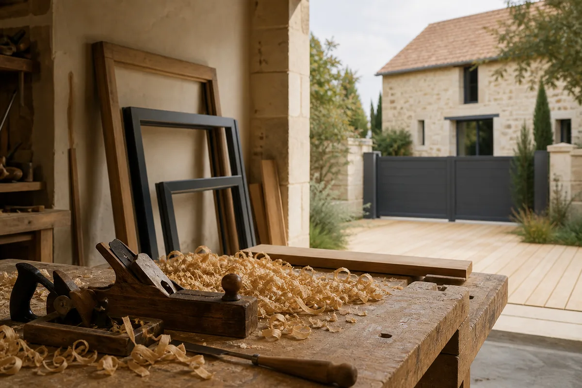 Aménagement extérieur en Sarthe : terrasse, clôture, portail et prix constatés